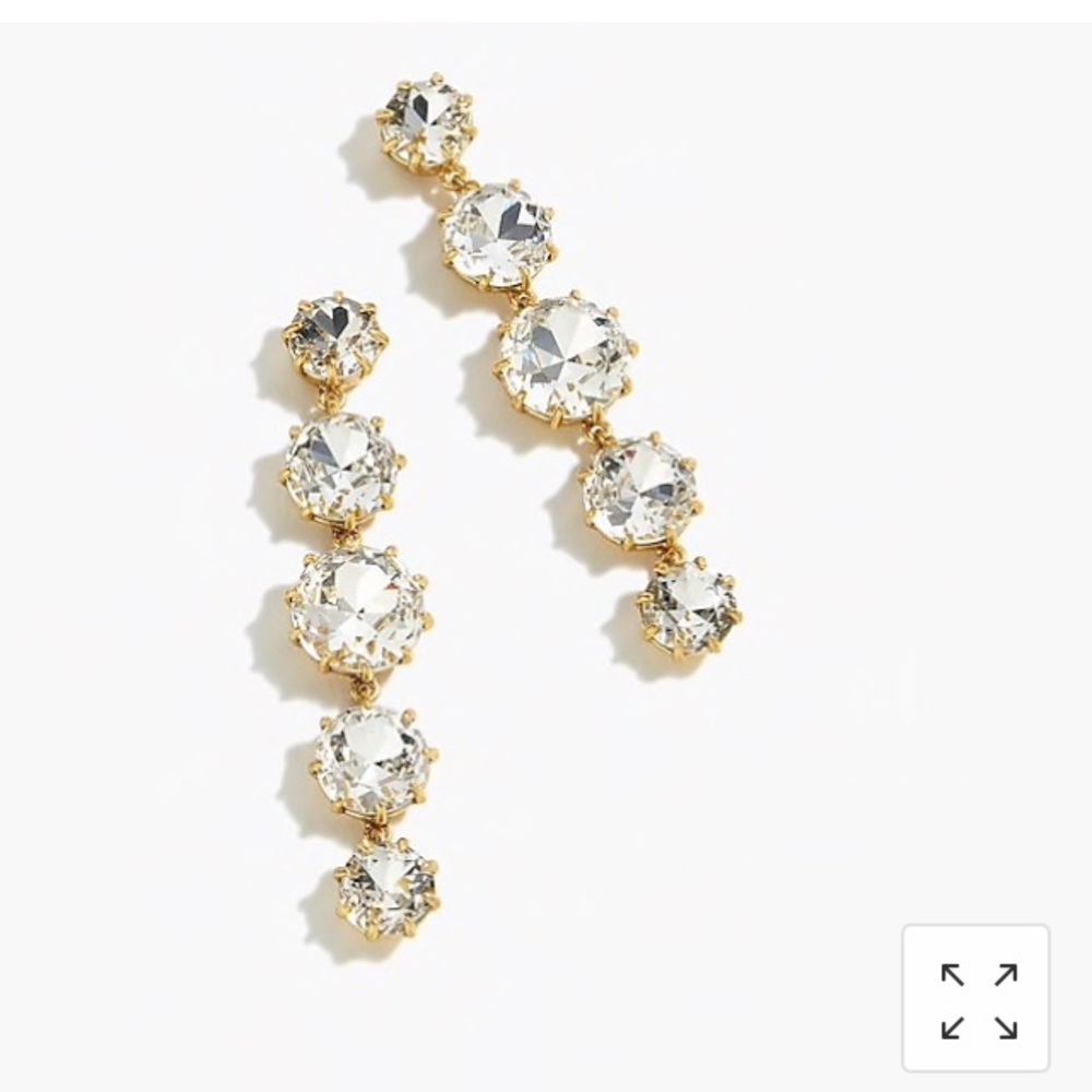 J Crew rhinestone drop earrings NWT